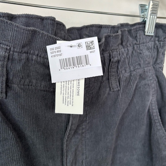 American Eagle Paper Bag Waist Corduroy Crop Pants Size 00 NWT - Picture 3 of 7